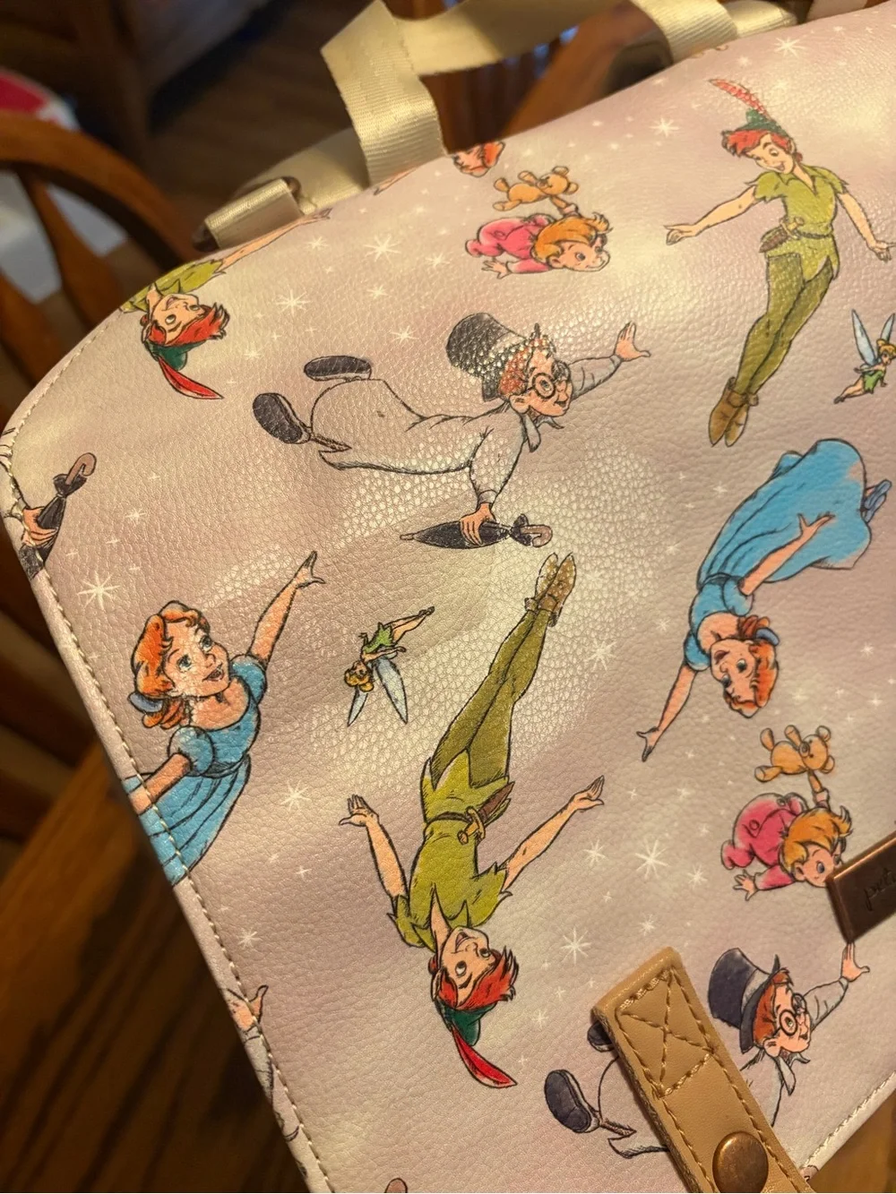 Petunia Pickle Bottom Off to Neverland Peter Pan Print Meta diaper bag Backpack